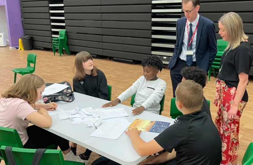 Tom Randall MP visits Arnold Hill's Summer School