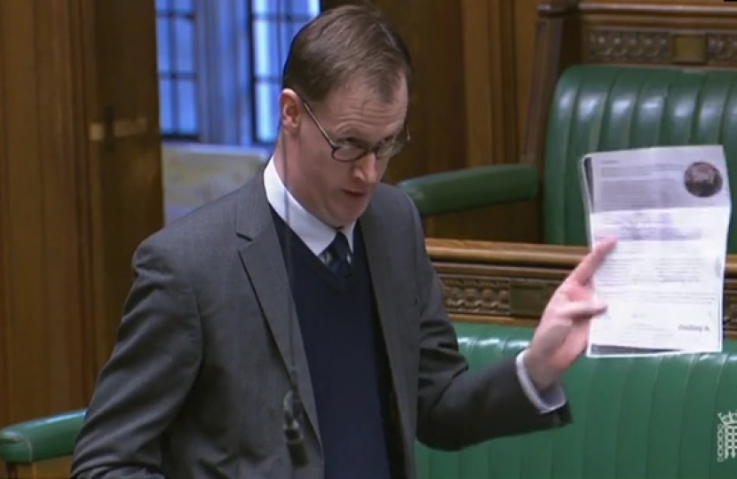 Tom Randall MP speaking in Parliament