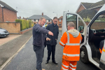 Road repair with Cllr Adams