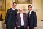 Gedling’s Tom Randall MP and the Prime Minister with Carlton’s Margaret Bowler