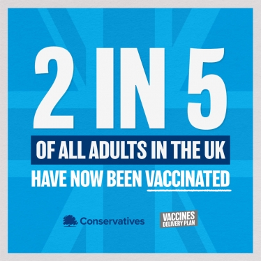 2 in 5 of all adults have now been vaccinated