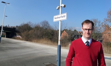 Tom Randall MP visits Netherfield train station