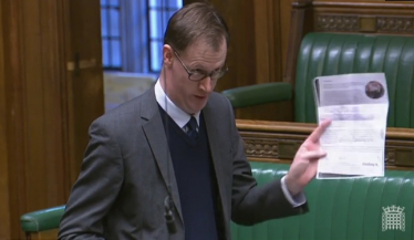 Tom Randall MP speaking in Parliament