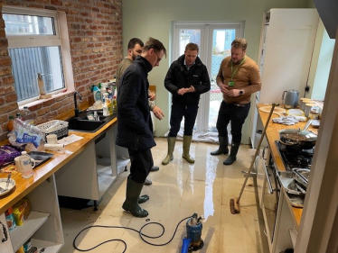 Flooded kitchen