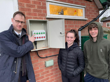 Switching on Woodthorpe Tennis Club's new lights